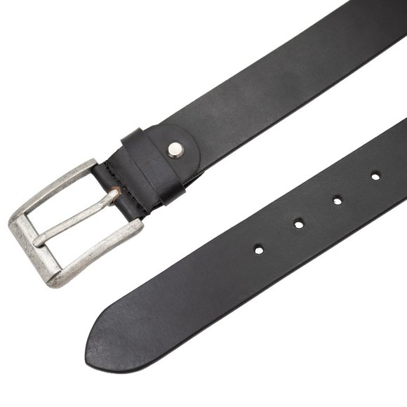 Men Jeans belt in Genuine Leather with Heavy Antique Buckle Belts for Men - Picture 2 of 4